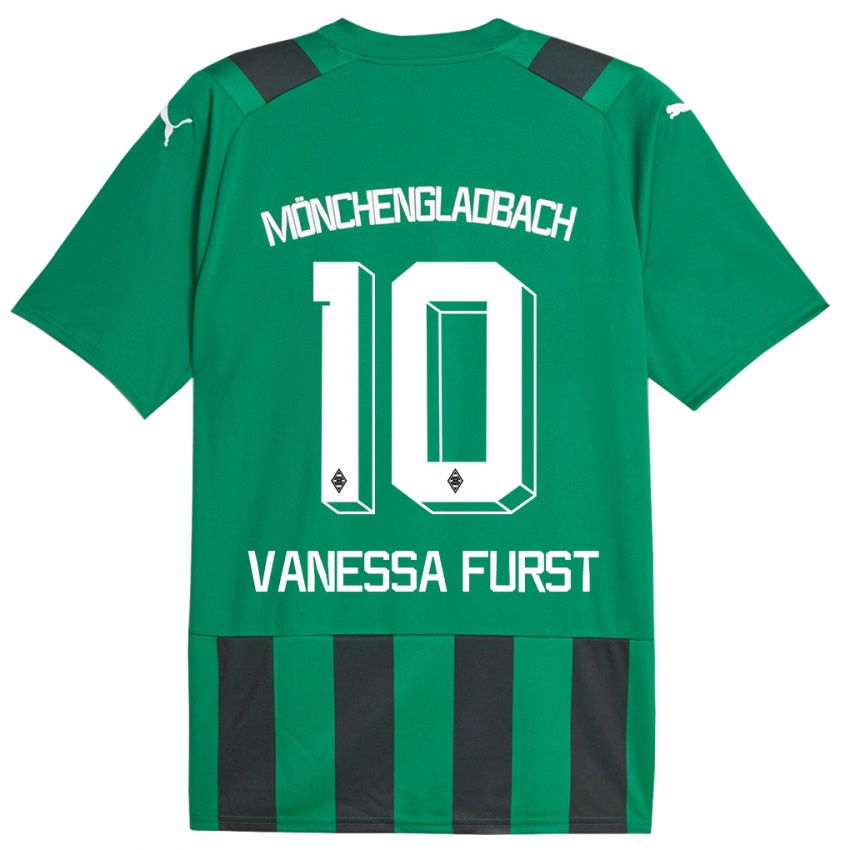 Kinder Vanessa Fürst #10 Schwarz Grün Auswärtstrikot Trikot 2023/24 T-Shirt Österreich