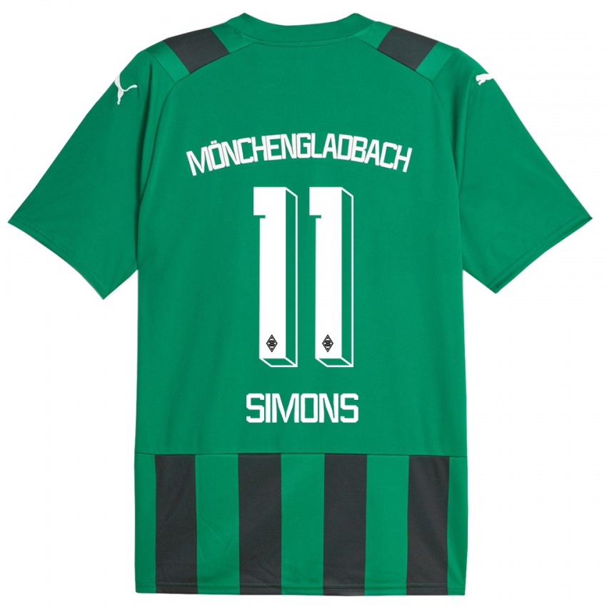 Kinder Kelly Simons #11 Schwarz Grün Auswärtstrikot Trikot 2023/24 T-Shirt Österreich