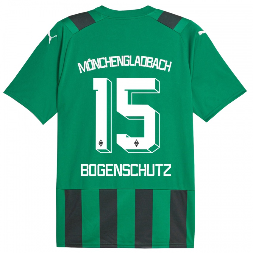 Kinder Kerstin Bogenschutz #15 Schwarz Grün Auswärtstrikot Trikot 2023/24 T-Shirt Österreich