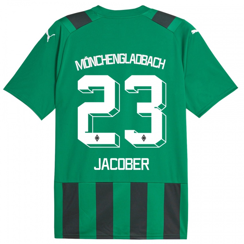 Kinder Magdalena Jacober #23 Schwarz Grün Auswärtstrikot Trikot 2023/24 T-Shirt Österreich