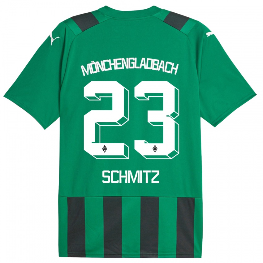 Kinder Sarah Schmitz #23 Schwarz Grün Auswärtstrikot Trikot 2023/24 T-Shirt Österreich
