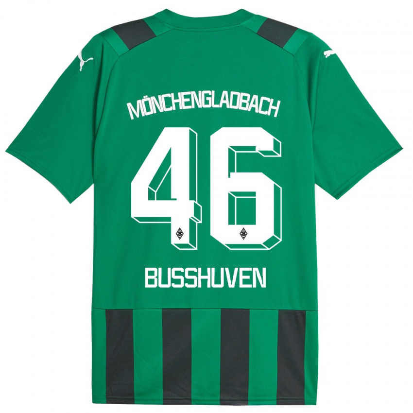 Kinder Alina Busshuven #46 Schwarz Grün Auswärtstrikot Trikot 2023/24 T-Shirt Österreich