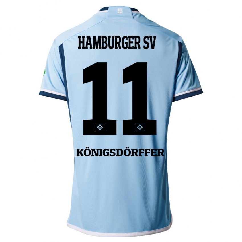 Kinder Ransford Königsdörffer #11 Blau Auswärtstrikot Trikot 2023/24 T-Shirt Österreich