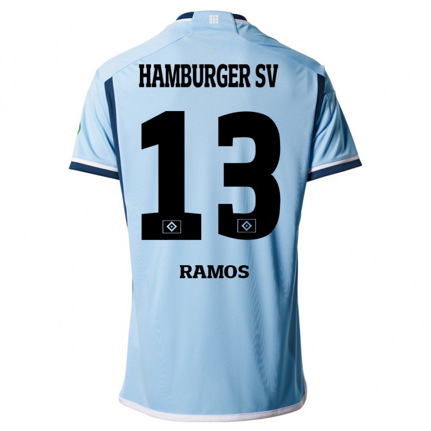 Kinder Guilherme Ramos #13 Blau Auswärtstrikot Trikot 2023/24 T-Shirt Österreich