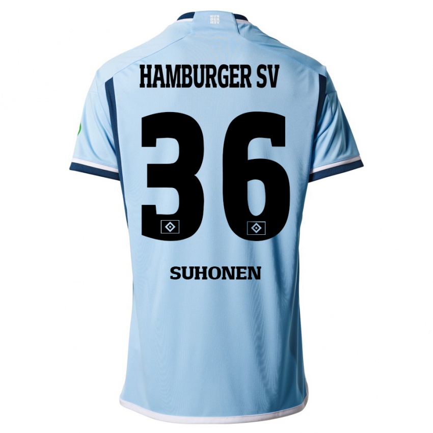 Kinder Anssi Suhonen #36 Blau Auswärtstrikot Trikot 2023/24 T-Shirt Österreich