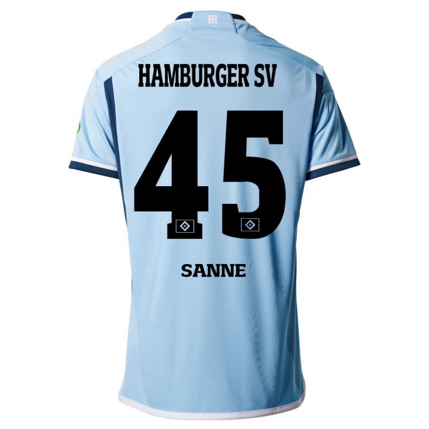 Kinder Tom Sanne #45 Blau Auswärtstrikot Trikot 2023/24 T-Shirt Österreich