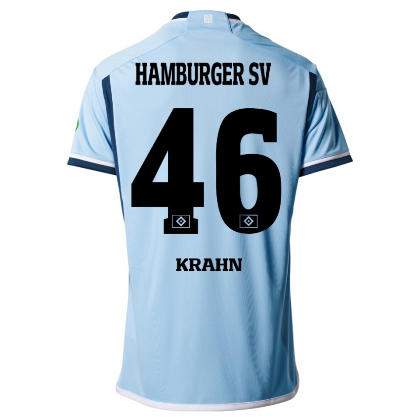 Kinder Elijah Krahn #46 Blau Auswärtstrikot Trikot 2023/24 T-Shirt Österreich