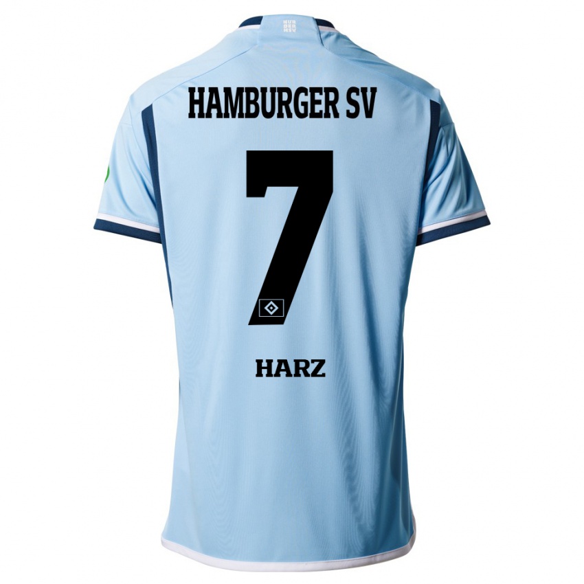 Kinder Theo Harz #7 Blau Auswärtstrikot Trikot 2023/24 T-Shirt Österreich