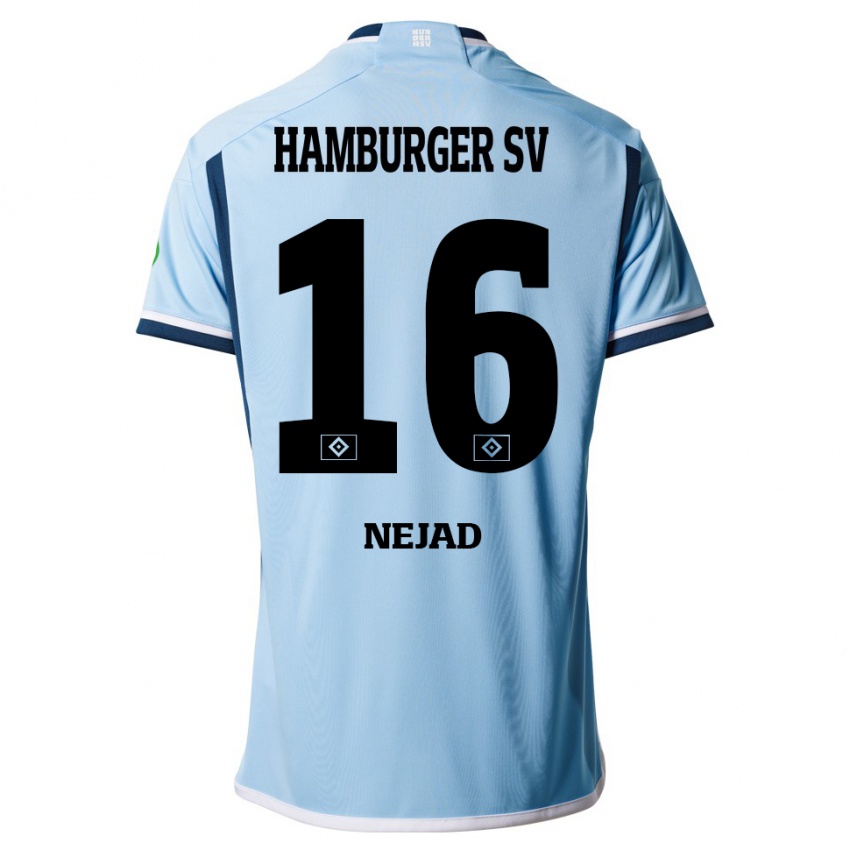 Kinder Milad Nejad #16 Blau Auswärtstrikot Trikot 2023/24 T-Shirt Österreich