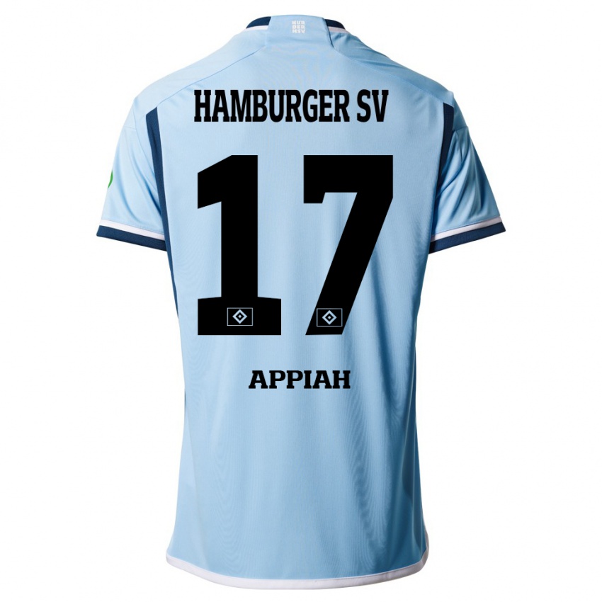 Kinder Emmanuel Appiah #17 Blau Auswärtstrikot Trikot 2023/24 T-Shirt Österreich