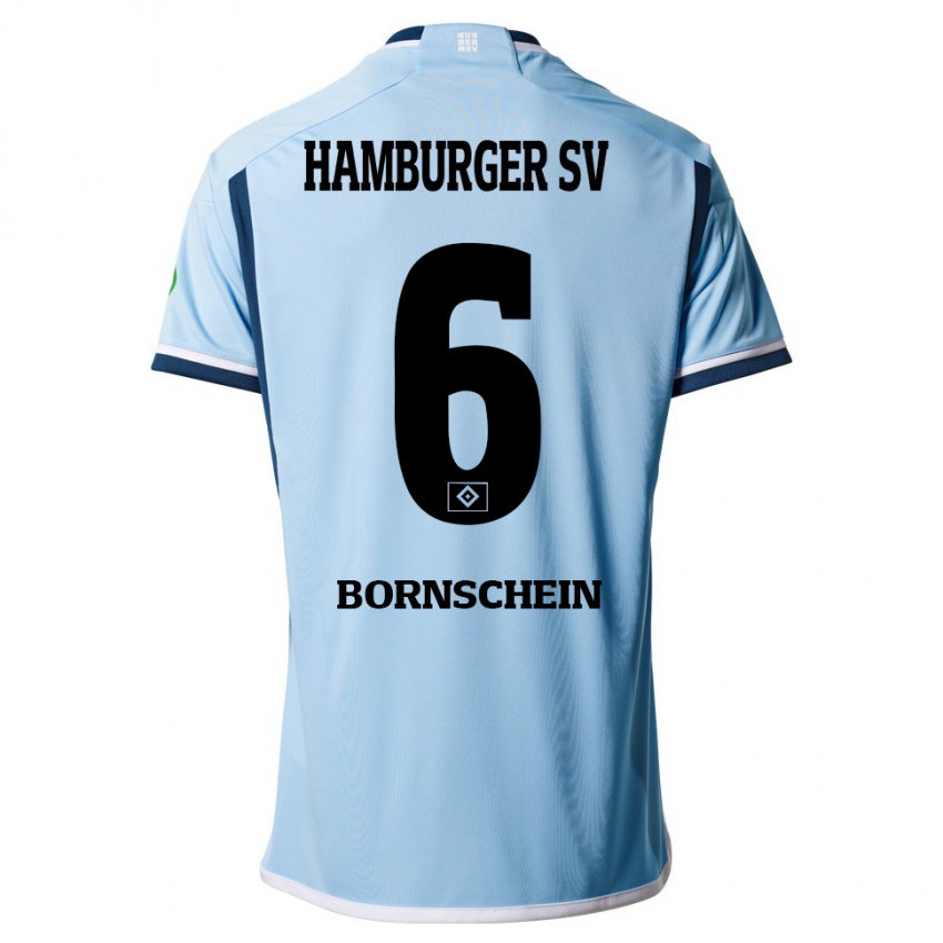 Kinder Lukas Bornschein #6 Blau Auswärtstrikot Trikot 2023/24 T-Shirt Österreich