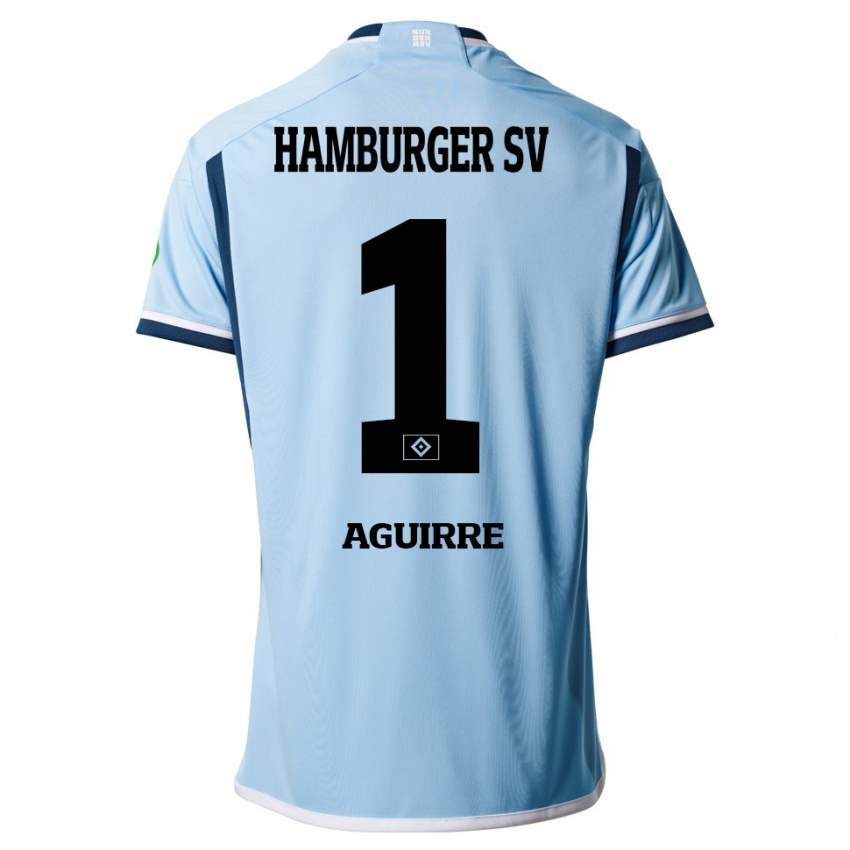 Kinder José Aguirre #1 Blau Auswärtstrikot Trikot 2023/24 T-Shirt Österreich