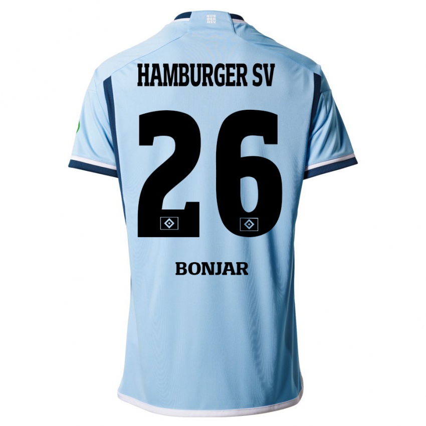 Kinder Amir Bonjar #26 Blau Auswärtstrikot Trikot 2023/24 T-Shirt Österreich