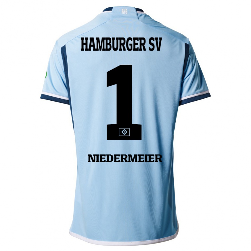 Kinder Philipp Niedermeier #1 Blau Auswärtstrikot Trikot 2023/24 T-Shirt Österreich