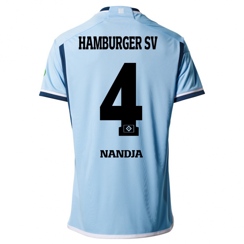 Kinder Shafiq Nandja #4 Blau Auswärtstrikot Trikot 2023/24 T-Shirt Österreich