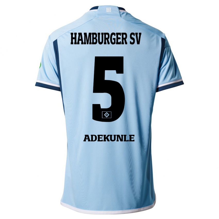 Kinder Noah Adekunle #5 Blau Auswärtstrikot Trikot 2023/24 T-Shirt Österreich