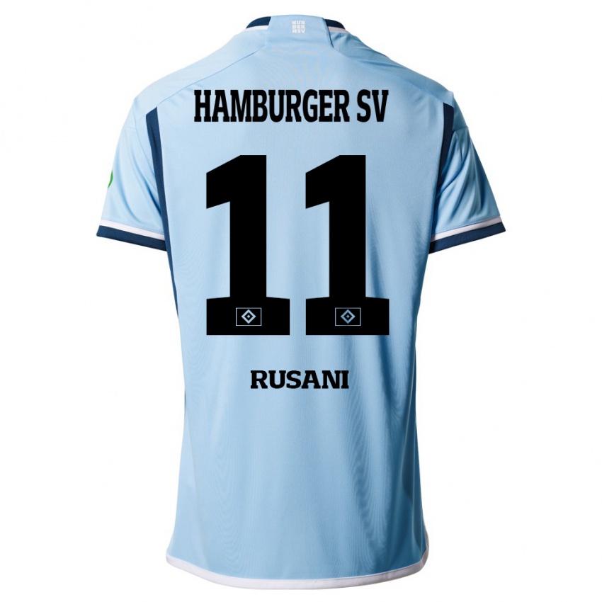 Kinder Yasin Rusani #11 Blau Auswärtstrikot Trikot 2023/24 T-Shirt Österreich