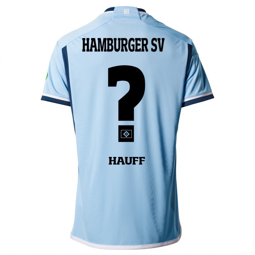 Kinder Daniel Hauff #0 Blau Auswärtstrikot Trikot 2023/24 T-Shirt Österreich