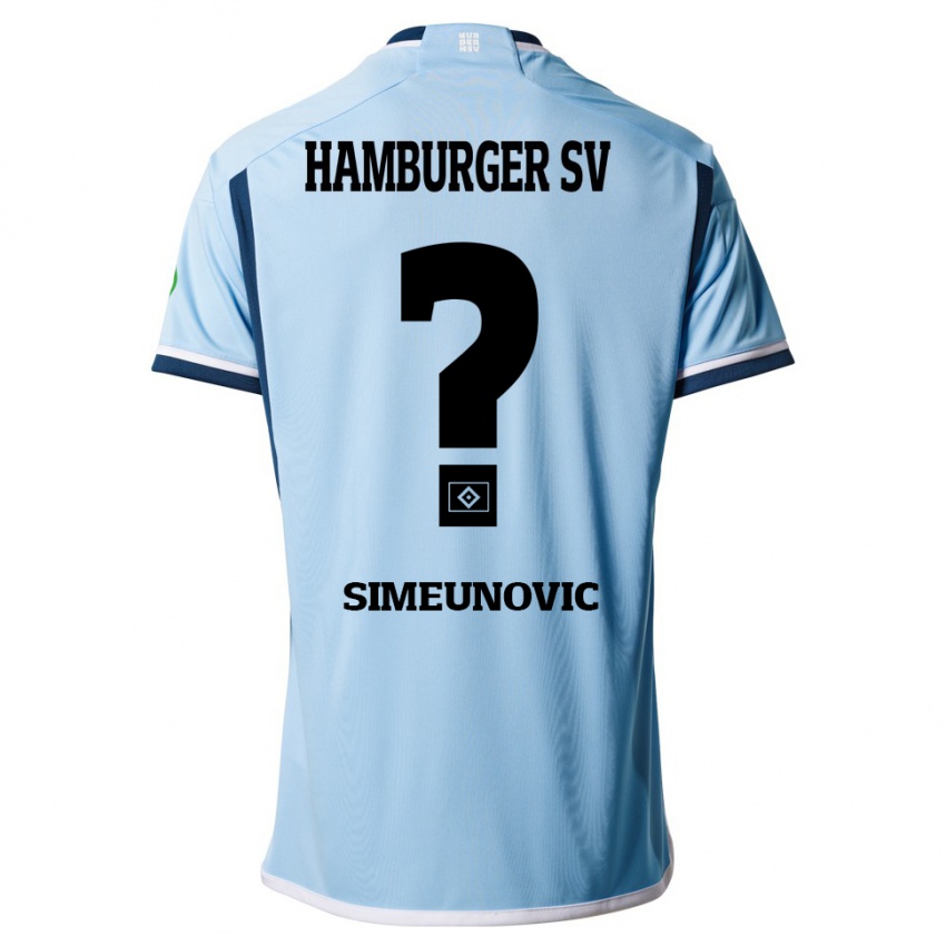 Kinder Denis Simeunovic #0 Blau Auswärtstrikot Trikot 2023/24 T-Shirt Österreich