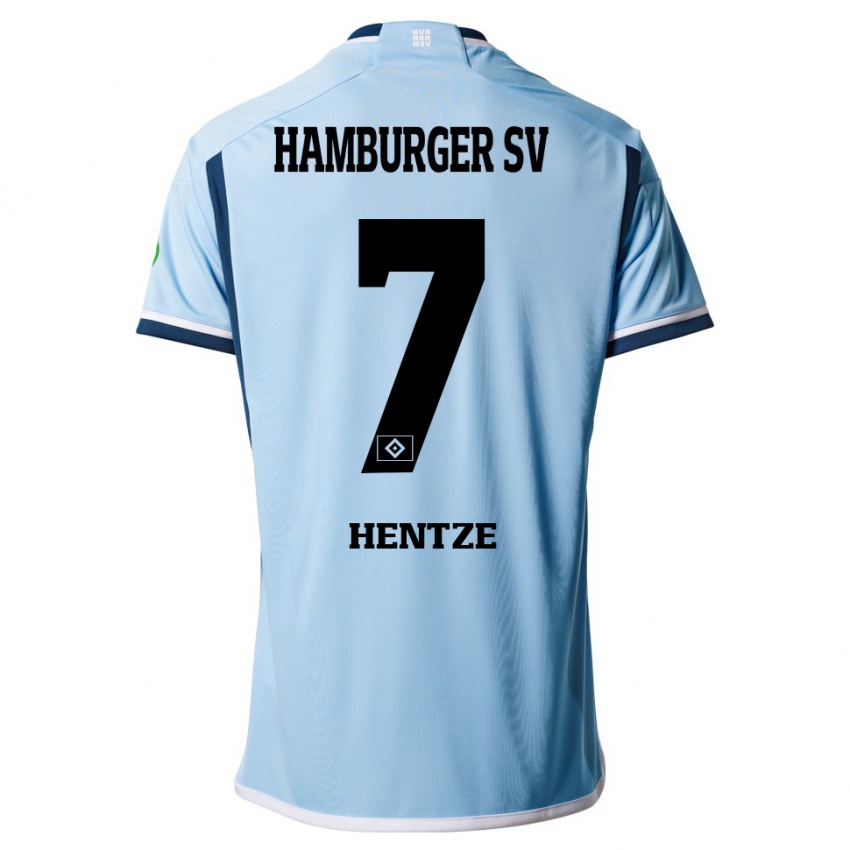 Kinder Tanita-Tammy Hentze #7 Blau Auswärtstrikot Trikot 2023/24 T-Shirt Österreich