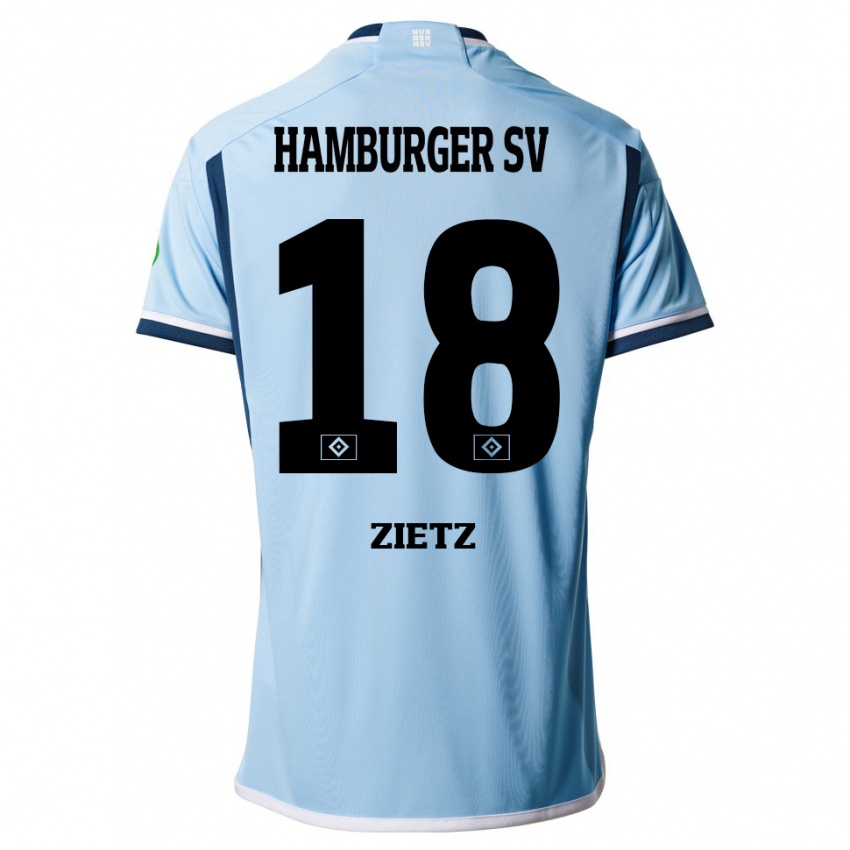 Kinder Kimberly Zietz #18 Blau Auswärtstrikot Trikot 2023/24 T-Shirt Österreich