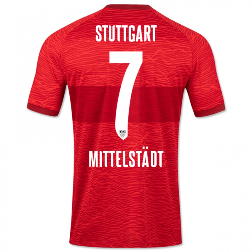 Kinder Maximilian Mittelstädt #7 Rot Auswärtstrikot Trikot 2023/24 T-Shirt Österreich