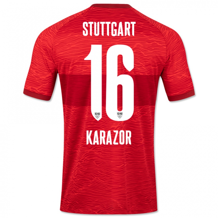 Kinder Atakan Karazor #16 Rot Auswärtstrikot Trikot 2023/24 T-Shirt Österreich