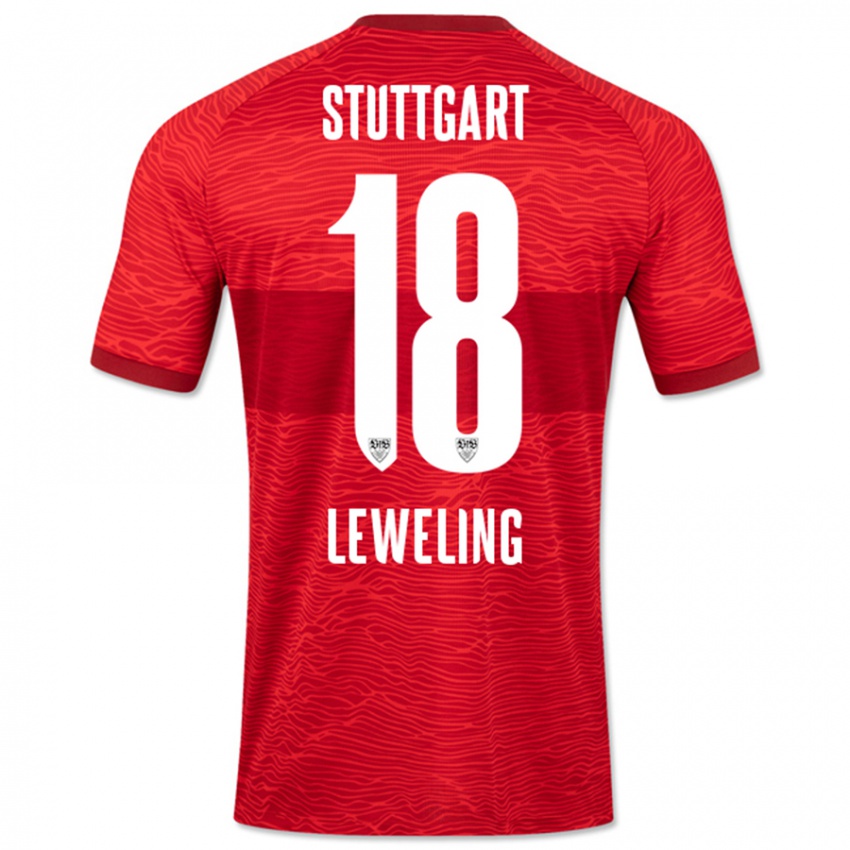 Kinder Jamie Leweling #18 Rot Auswärtstrikot Trikot 2023/24 T-Shirt Österreich