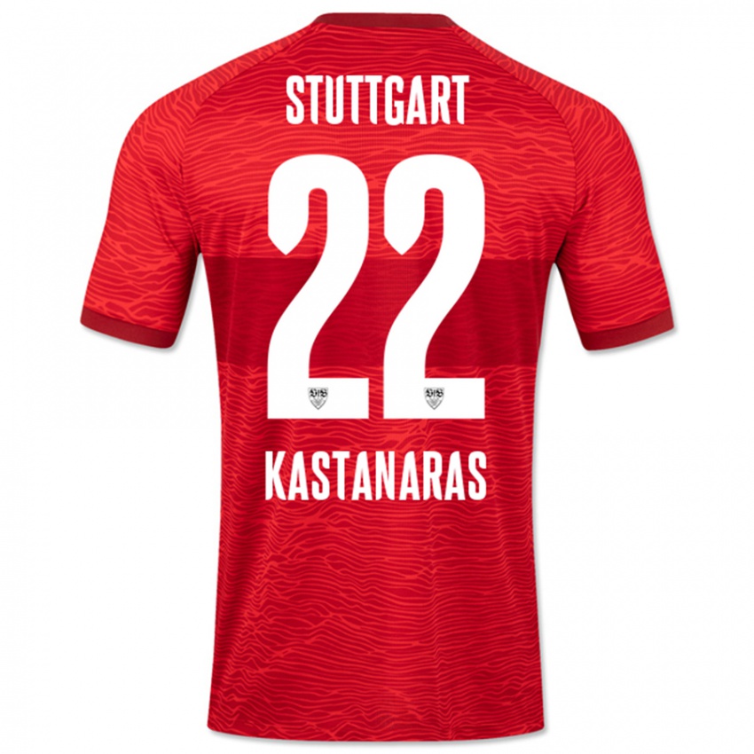 Kinder Thomas Kastanaras #22 Rot Auswärtstrikot Trikot 2023/24 T-Shirt Österreich