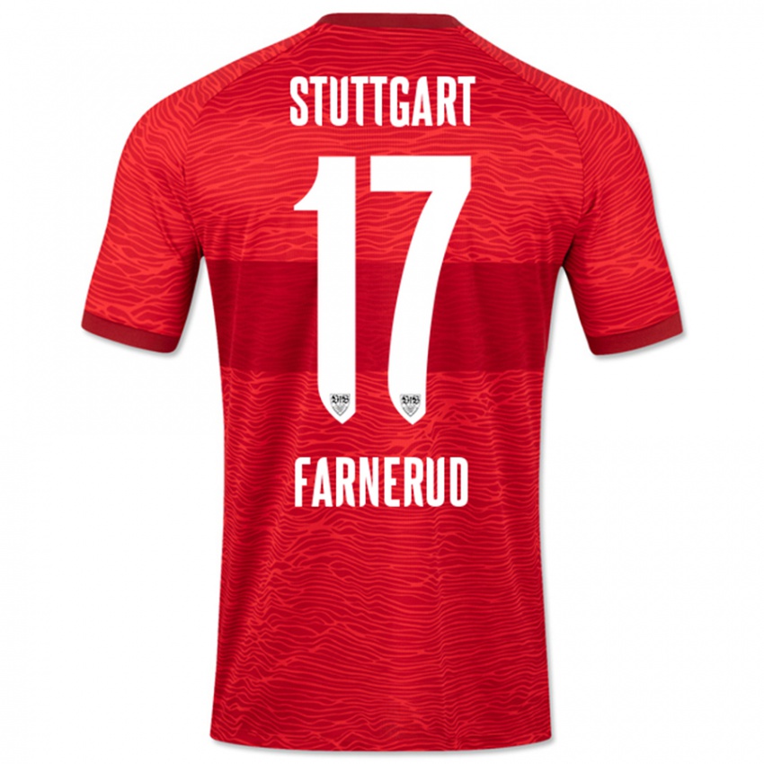 Kinder Colin Farnerud #17 Rot Auswärtstrikot Trikot 2023/24 T-Shirt Österreich