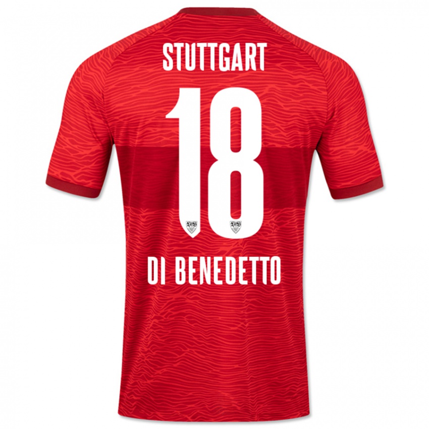 Kinder Samuele Di Benedetto #18 Rot Auswärtstrikot Trikot 2023/24 T-Shirt Österreich