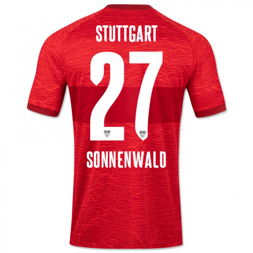 Kinder Lukas Sonnenwald #27 Rot Auswärtstrikot Trikot 2023/24 T-Shirt Österreich