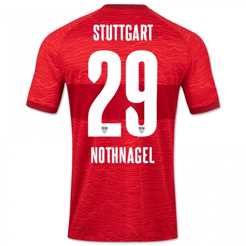 Kinder Dominik Nothnagel #29 Rot Auswärtstrikot Trikot 2023/24 T-Shirt Österreich