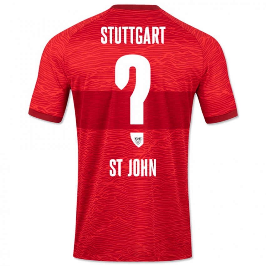 Kinder Rawley St. John #0 Rot Auswärtstrikot Trikot 2023/24 T-Shirt Österreich