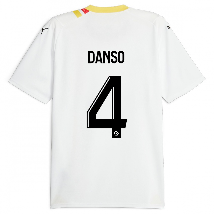 Kinder Kevin Danso #4 Schwarz Auswärtstrikot Trikot 2023/24 T-Shirt Österreich