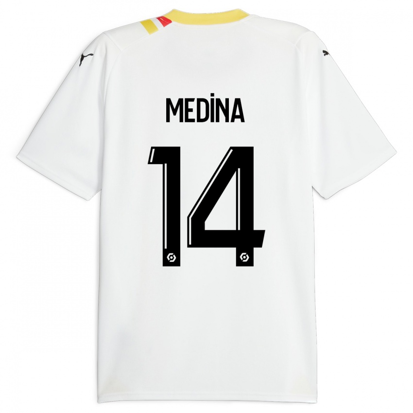 Kinder Facundo Medina #14 Schwarz Auswärtstrikot Trikot 2023/24 T-Shirt Österreich