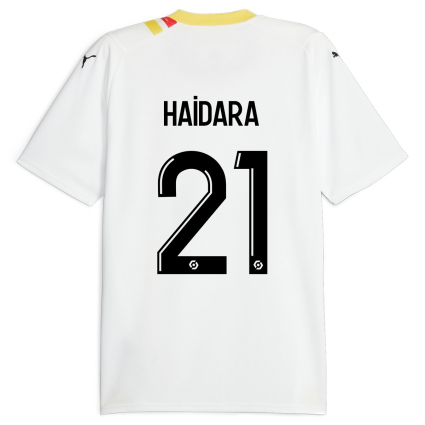 Kinder Massadio Haidara #21 Schwarz Auswärtstrikot Trikot 2023/24 T-Shirt Österreich