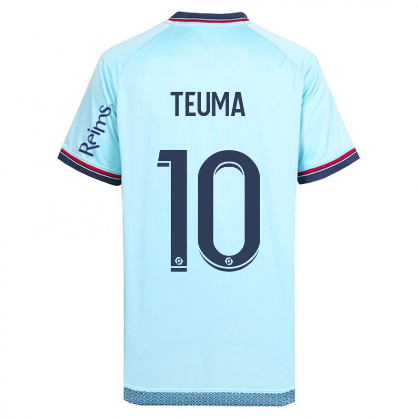 Kinder Teddy Teuma #10 Himmelblau Auswärtstrikot Trikot 2023/24 T-Shirt Österreich