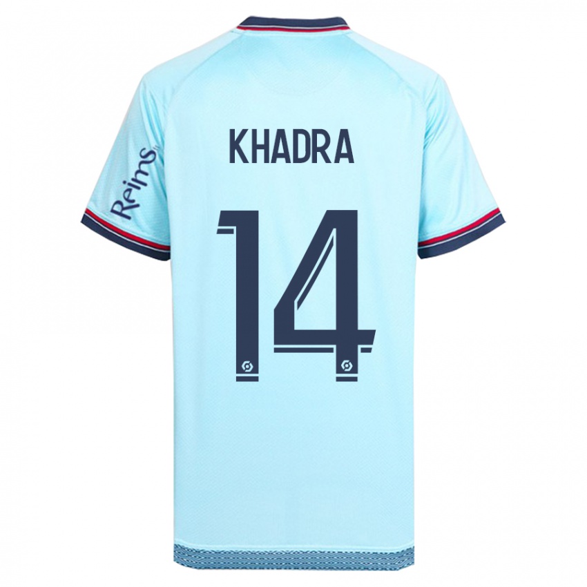 Kinder Reda Khadra #14 Himmelblau Auswärtstrikot Trikot 2023/24 T-Shirt Österreich