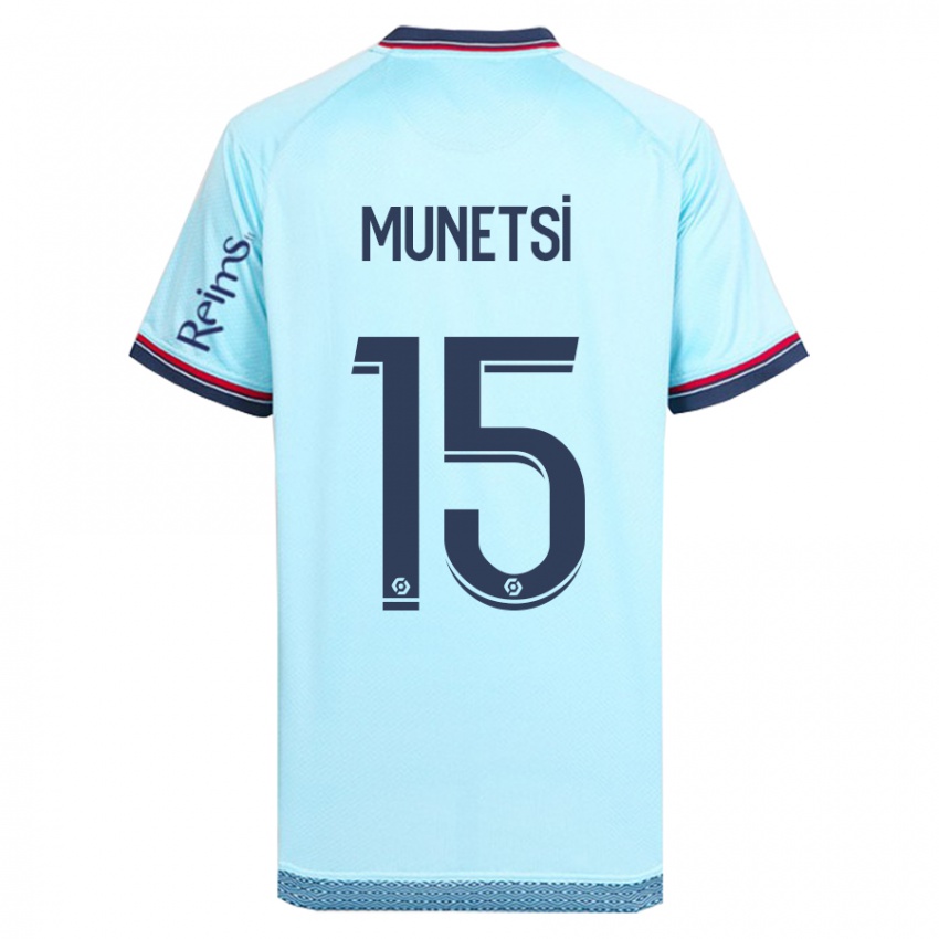 Kinder Marshall Munetsi #15 Himmelblau Auswärtstrikot Trikot 2023/24 T-Shirt Österreich