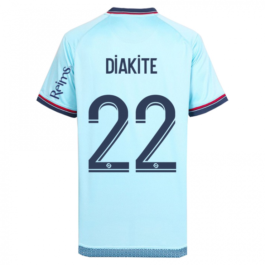 Kinder Oumar Diakité #22 Himmelblau Auswärtstrikot Trikot 2023/24 T-Shirt Österreich