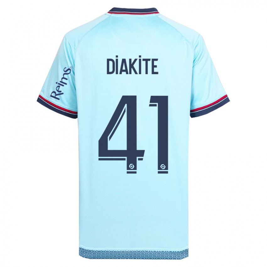 Kinder Ibrahim Diakité #41 Himmelblau Auswärtstrikot Trikot 2023/24 T-Shirt Österreich