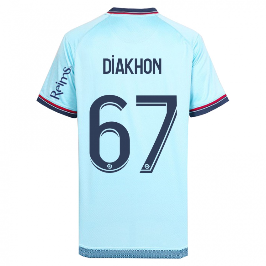 Kinder Mamadou Diakhon #67 Himmelblau Auswärtstrikot Trikot 2023/24 T-Shirt Österreich