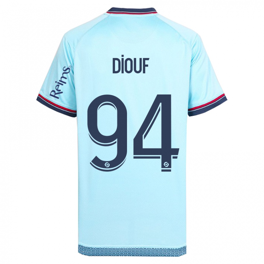 Kinder Yehvann Diouf #94 Himmelblau Auswärtstrikot Trikot 2023/24 T-Shirt Österreich