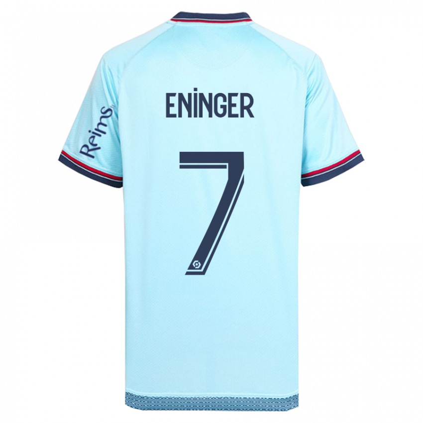 Kinder Thelma Eninger #7 Himmelblau Auswärtstrikot Trikot 2023/24 T-Shirt Österreich