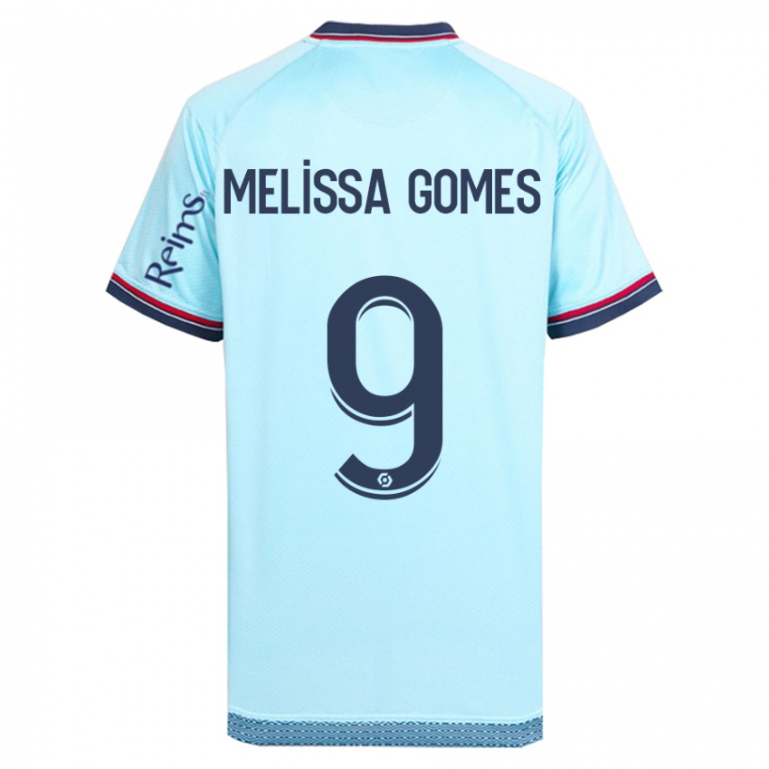 Kinder Melissa Ferreira Gomes #9 Himmelblau Auswärtstrikot Trikot 2023/24 T-Shirt Österreich