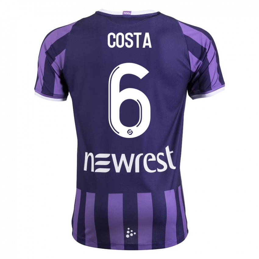 Kinder Logan Costa #6 Lila Auswärtstrikot Trikot 2023/24 T-Shirt Österreich