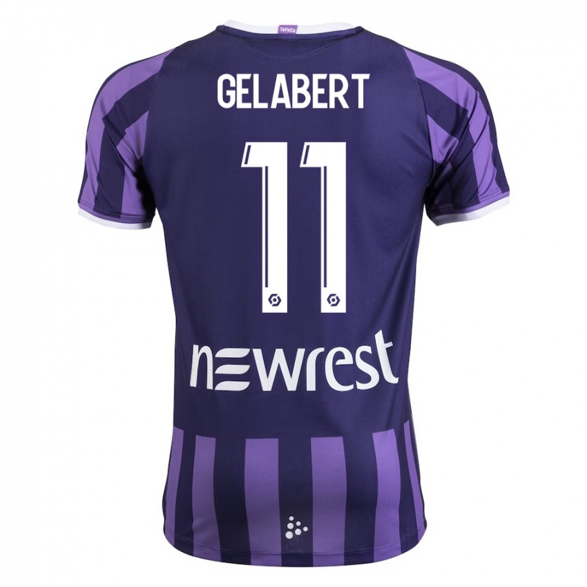 Kinder César Gelabert #11 Lila Auswärtstrikot Trikot 2023/24 T-Shirt Österreich