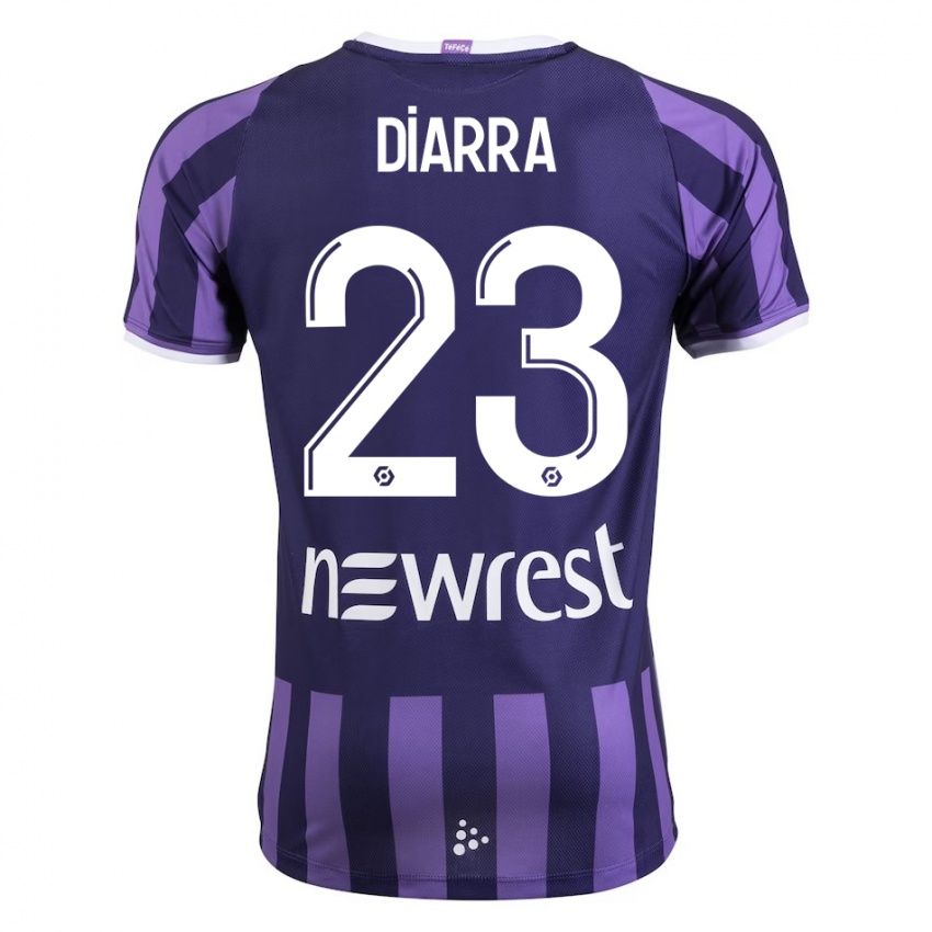 Kinder Moussa Diarra #23 Lila Auswärtstrikot Trikot 2023/24 T-Shirt Österreich