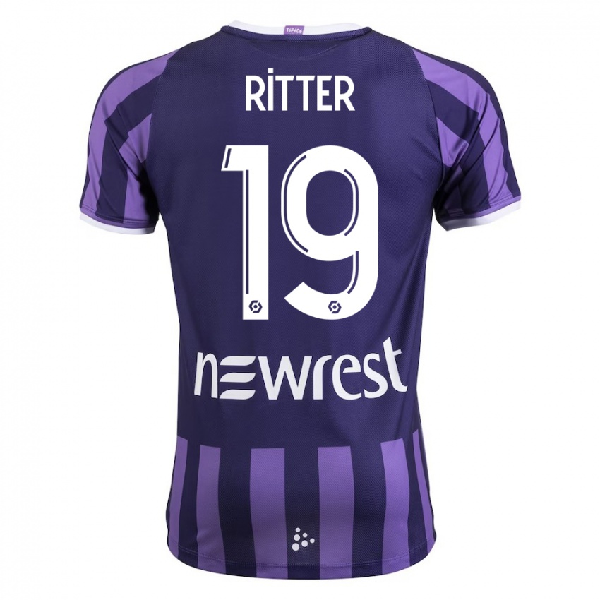 Kinder Morgane Ritter #19 Lila Auswärtstrikot Trikot 2023/24 T-Shirt Österreich